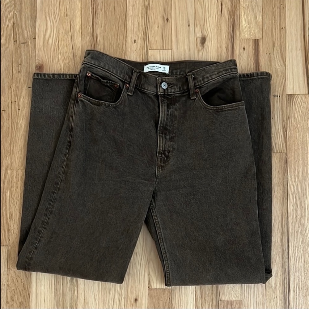 Abercrombie & Fitch Brown Straight Leg Jeans